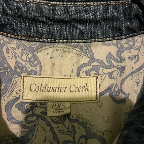 Coldwater Creek y2k Aztec Jean jacket-petite X-small - Picture 6 of 8